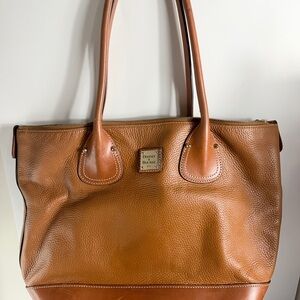 Dooney & Bourke Cognac Pebbled Leather Tote